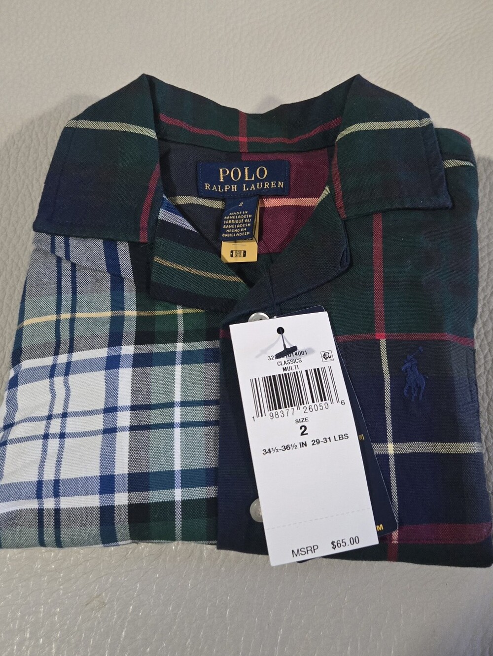 Polo Ralph Lauren Kids Plaid Cotton Oxford